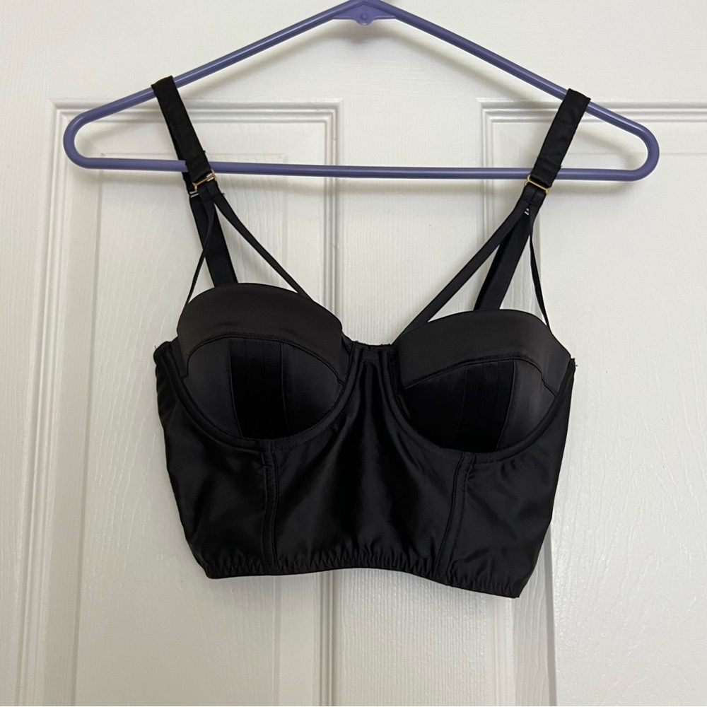 Topshop Black Corset Bra 34B
